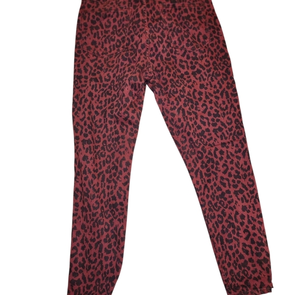 Social Standard by Sanctuary Ankle Skinny Pants Cheetah Print Size 12 Mid Rise - Picture 3 of 5
